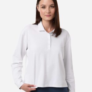 A1008 Adidas Women's Beyond Long Sleeve Loose Polo