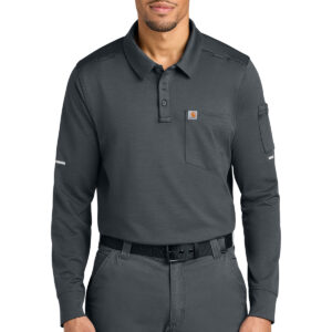 CTC16129 Carhartt® FLD & RSCU Long Sleeve Polo
